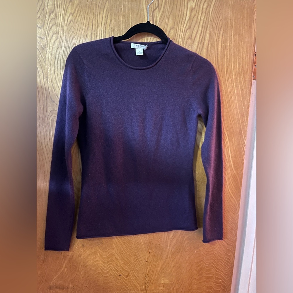 Tweeds 2-ply cashmere moc neck sweater S